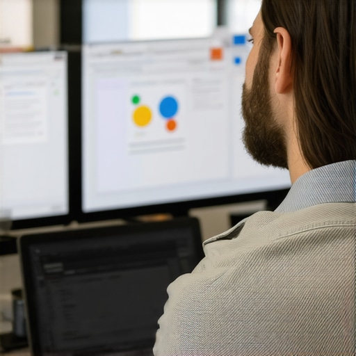 Business owner reviewing local SEO analytics on a laptop