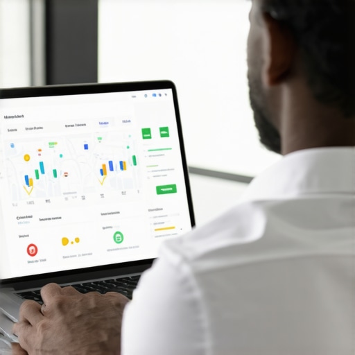 Expert analyzing local SEO data on a laptop