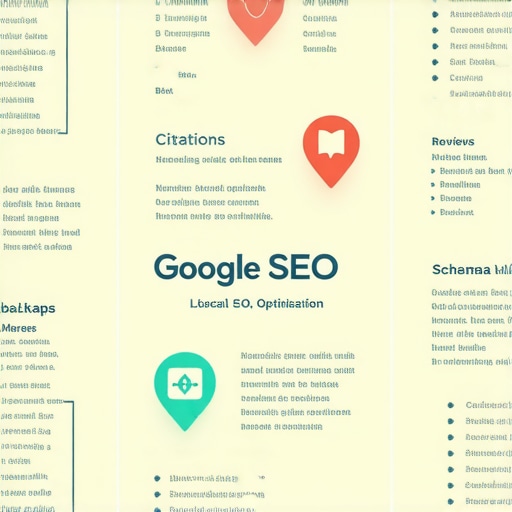 Infographic illustrating key components of local SEO optimization for Google Maps