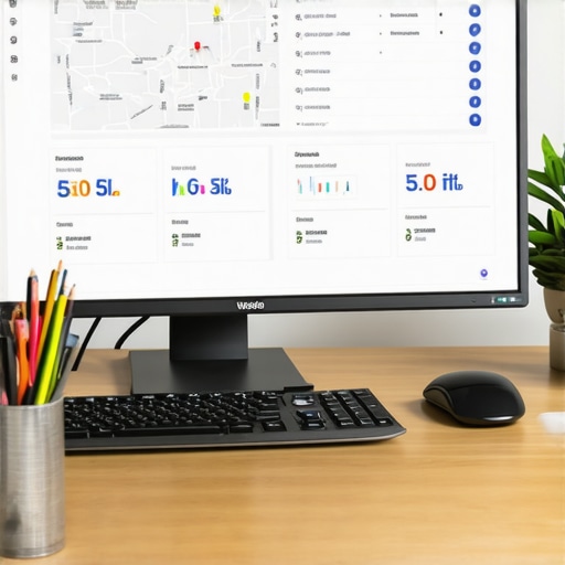 Person working with local SEO analytics dashboard