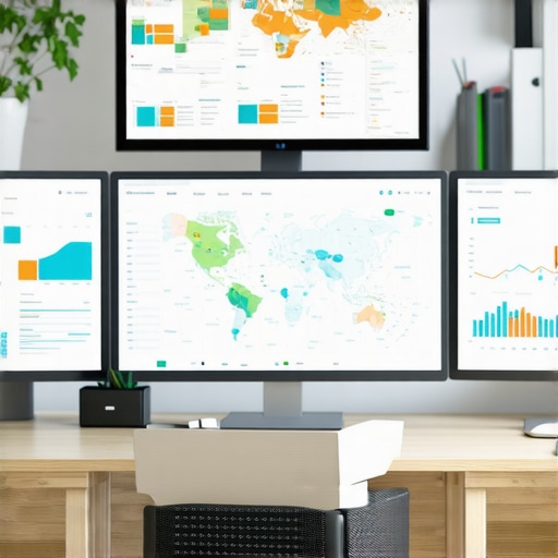 A collage of screens showing SEO metrics, maps, and ranking data for local SEO management