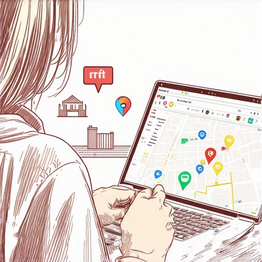 Person reviewing Google Maps optimization data on computer