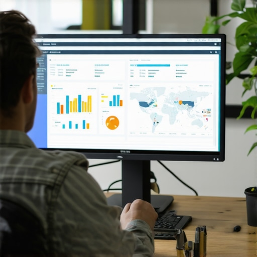 Local SEO Maintenance Tools and Strategies Person reviewing local SEO performance metrics on a laptop, emphasizing tools for long-term map pack success.