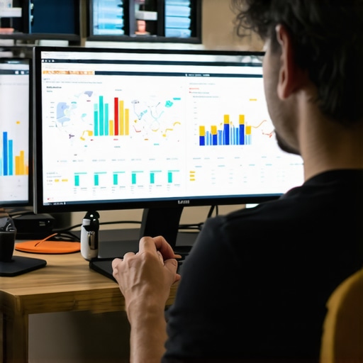 SEO professional using analytics tools to monitor local map pack rankings.