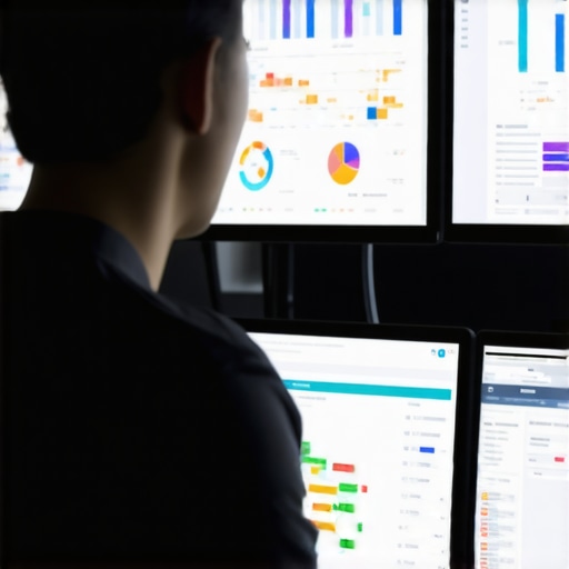 Person reviewing local SEO and Google Maps analytics on screens