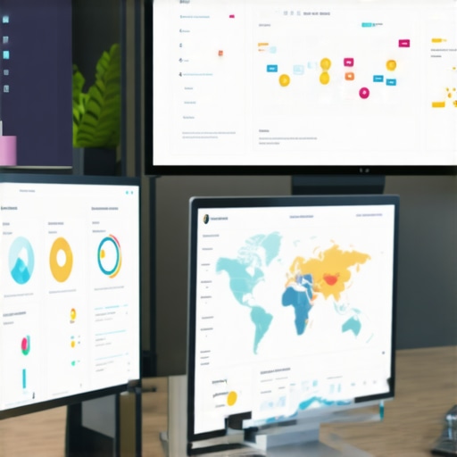 Screens Showing SEO and map pack performance analytics.