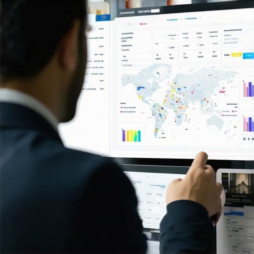 Business owner viewing real-time customer check-in and engagement analytics on dashboard