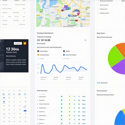 Screenshot of a local SEO software dashboard tracking Google Maps rankings, reviews, and real-time engagement signals