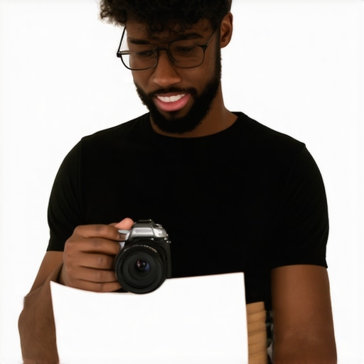 Business owner optimizing Google My Business profile on a laptop