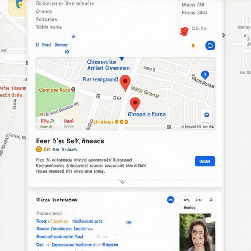 Diagram illustrating how user interactions influence Google Maps rankings.